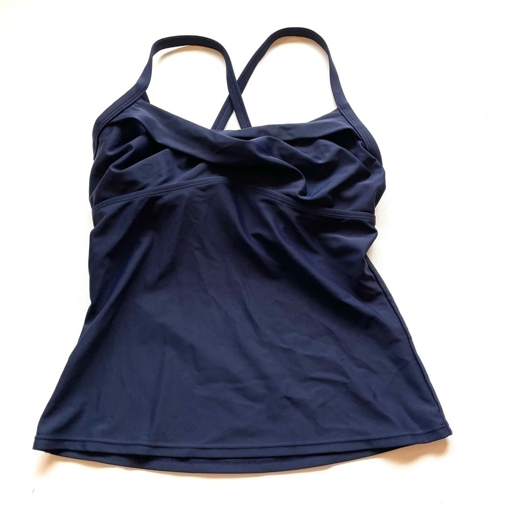 ATHLETA Twister Tankini Top 34d/dd Blue